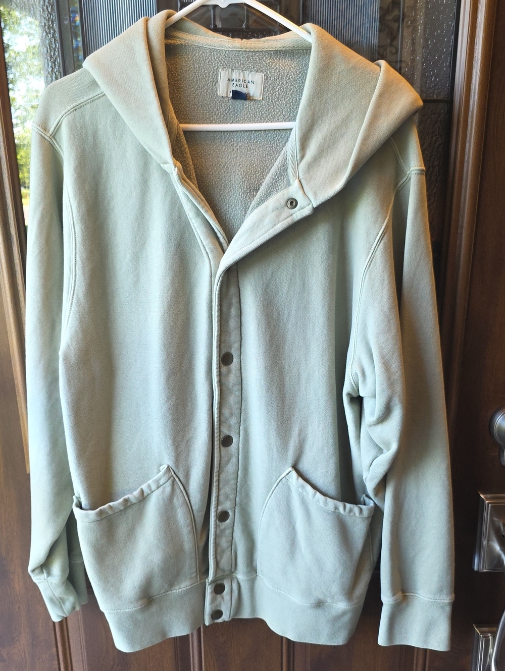 American Eagle Outfitters Sage Green Hooded Jacket